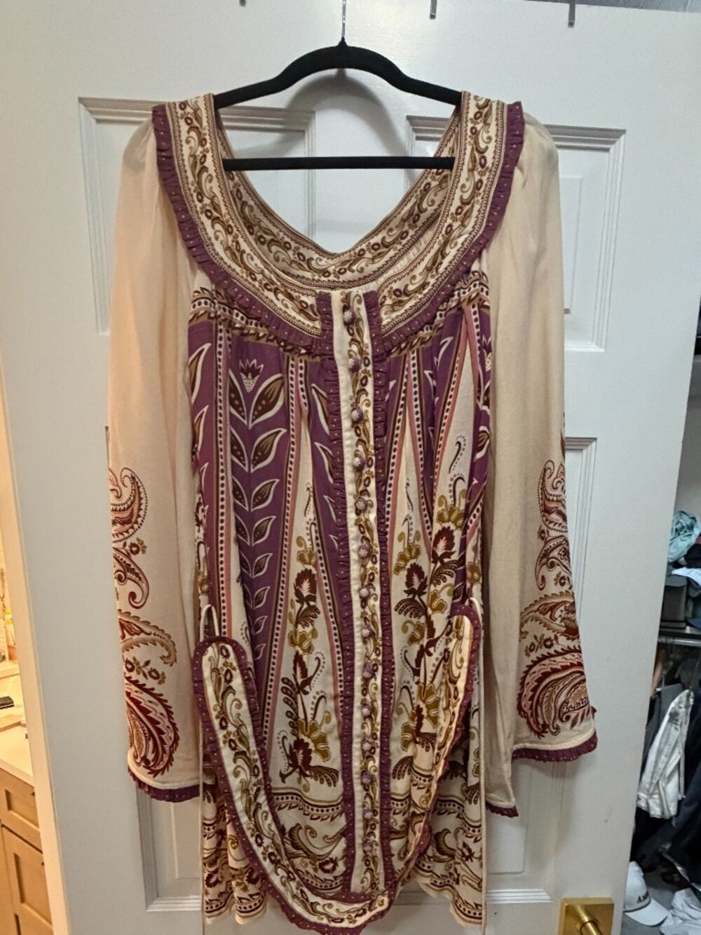 FARM Rio Ivory Floral Paisley Boho Dress NWT - Picture 4 of 4